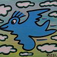 James Rizzi "Fly Rizzi Bird Fly" 2011 Acryl 20 x 25 cm