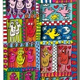 James Rizzi "Free As A Bird" 3D-Siebdruck (drucksigniert) 26 x 10 cm