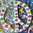 James Rizzi "Give Peace a Chance" 2005 3D-Siebdruck 10,5 x 16 cm