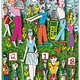 James Rizzi "Hole In One"  3D Siebdruck 20 x 13,9 cm