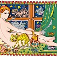 James Rizzi "La grande odalisque" 3D-Siebdruck 17 x 28 cm