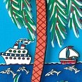 James Rizzi "Love in the tropics" 3D- Siebdruck (drucksigniert)  20 x 30 cm