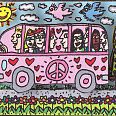 James Rizzi "On the love road" 2010 3D-Siebdruck 5,4 x 8,6 cm