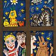James Rizzi "Outside looking in" 1990 3D-Siebdruck 19,5 x 14 cm
