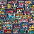 James Rizzi "Road Trip and a Cruise Ship" 3D-Siebdruck 63 x 74 cm