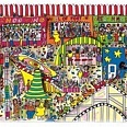 James Rizzi "The Fantastic Formula For Fun" 3D Siebdruck 40 x 120 cm