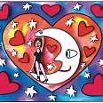 James Rizzi "The moon is a friend of your heart" 3D-Siebdruck 17 x 21 cm