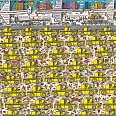 James Rizzi "There are no two cabs alike" 3D-Siebdruck 22 x 30 cm