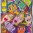 James Rizzi "We love each other" 3D Siebdruck 14 x 10 cm