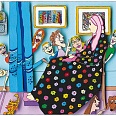 James Rizzi "Whistlers Mother" 3D Siebdruck 19 x 21 cm