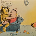 Janosch "Das hier bleibt unter uns" Radierung 40 x 50 cm