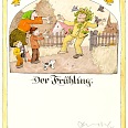 Janosch "Der Frühling" Mischtechnik 27 x 19 cm