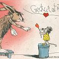 Janosch "Gratulation lieber Hase" Radierung 30 x 40 cm