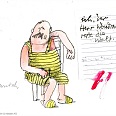 Janosch "Ich Herr Wondrak rette die Welt" Mischtechnik 18 x 23 cm