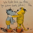 Janosch "Ich liebe dich du oller Bär" Radierung 35 x 30 cm