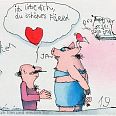 Janosch "ich liebe dich du schönes Ferkel" Radierung 40 x 50 cm