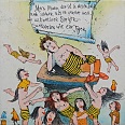 Janosch "Mein Mann ist in diesem Jahr noch schöner" Radierung 50 x 40 cm
