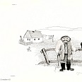 Janosch "Mein Vater ist König" Mischtechnik 30 x 40 cm