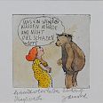 Janosch "Uns ein wenig küssen" Mischtechnik 35 x 35 x cm