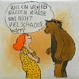 Janosch "uns ein wenig küssen" Radierung 35 x 30 cm