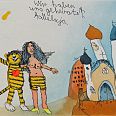 Janosch "Wir haben geheiratet halleluja" Radierung 40 x 50 cm