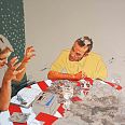Jessica Rimondi "Tell me about my future" Mischtechnik auf Holz 55 x 40 cm