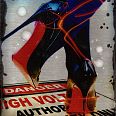 Jörg Döring "Danger" Mixed Media 25 x 30 cm