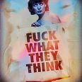 Jörg Döring "Fuck what they think" Mixed media 30 x 25 cm
