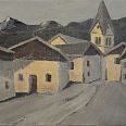 Johannes Maria Pittl "Fendels, Oberinntal - Tirol" Acryl auf Leinwand 20 x 40 cm