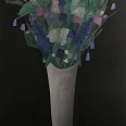 Josef Costazza "Blumenstilleben auf schwarzem Grund" Öl auf Leinwand, 70 x 60 cm