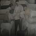 Josef Costazza "der Hirte" Öl auf Leinwand, 100 x 90 cm