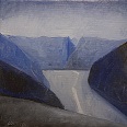 Josef Costazza "Landschaft" Öl auf Leinwand, 30 x 30 cm