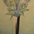 Josef Costazza "Vase mit Wiesenblumen" Öl auf Leinwand 80 x 70 cm