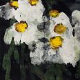 Klaus Fussmann "Margeriten" Gouache 15 x 22 cm
