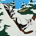 Looney Tunes "Le jump d'ski" Sericel Limited Edition 27 x 32 cm