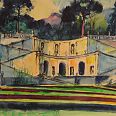 Max Spielmann "Ein Tusculum bei Gagliano" 27. Sept. 83 Aquarell 46 x 65 cm