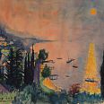 Max Spielmann "Malcesine" 17. X 81 Aquarell 47 x 64 cm