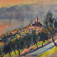 Max Spielmann "Malcesine" Okt. 66 Aquarell 46 x 63 cm