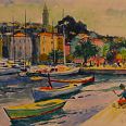 Max Spielmann "Mali Losinj" 28. Mai 1980 Aquarell 34 x 46 cm