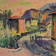 Max Spielmann "Tenno bei Riva" April 1967 Aquarell 47 x 64 cm