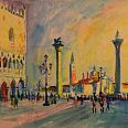 Max Spielmann "Venedig" 1961 Aquarell 44 x 59 cm