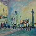 Max Spielmann "Venedig" 1961 Aquarell 46 x 61 cm