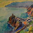 Max Spielmann "Vernazza" 15. Okt. 67 Aquarell 46,5 x 63 cm