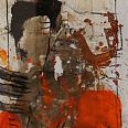 Michael Unterluggauer "Rot" Acryl/Mischtechnik auf Fotopapier 33 x 17 cm