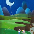 Mordillo "Moon on a string" Fine Art Print 60 x 45 cm