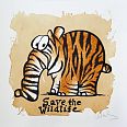 Otto Waalkes "Save the Wildlife" Siebdruck 48 x 48 cm