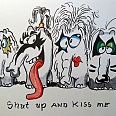 Otto Waalkes "Shut up and kiss me" Lithografie 43 x 54 cm
