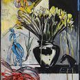 Peter Sengl "Blumenwald zur Pferde" Mischtechnik 61,5 x 46,8
