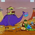 The Flintstones "Rock Stars" Hand Painted Limited Edition Cel on a lithographic background 27 x 32 cm