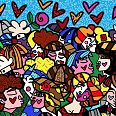 Romero Britto "Everybody" 2013 Siebdruck 76 x 101 cm